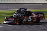 Toni Breidinger makes a pitstop after wrecking during the Fresh From Florida 250 at Daytona International Speedway - Source: Imagn
